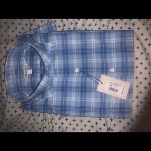 Blue/White Plaid Peter Millar Button Up Shirt